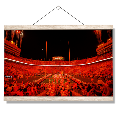 Tennessee Volunteers - Tennessee Through the T under the LED - College Wall Art #Hanging Canvas