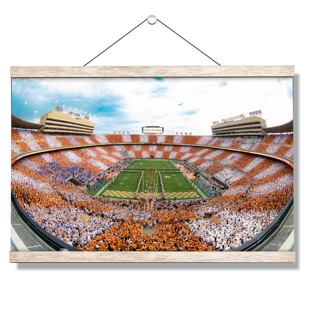 Tennessee Volunteers - It's Football Time in Tennessee Checkerboard Neyland Fisheye - College Wall Art #Canvas