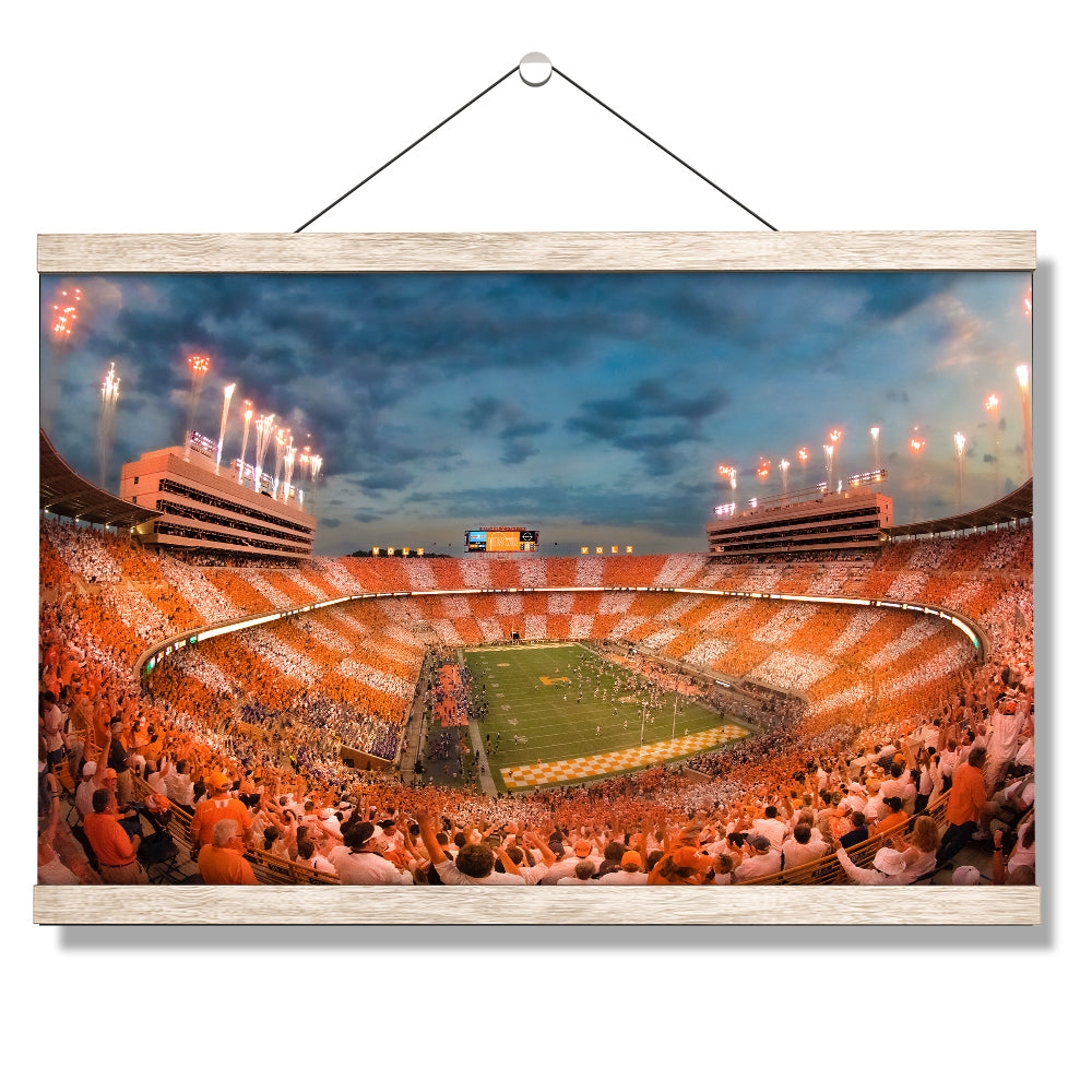 Tennessee Volunteers - Vols Beat the Gators Checkerboard - College Wall Art #Canvas