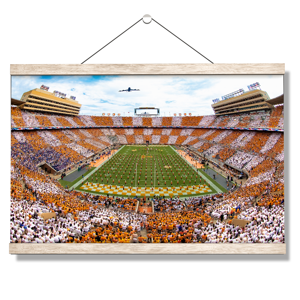 Tennessee Volunteers - Vols Beat the Gators Checkerboard Neyland Flyover - College Wall Art #Canvas