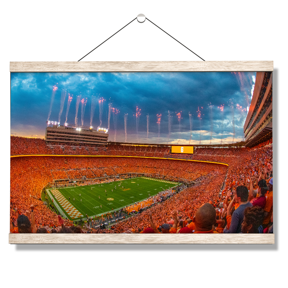 Tennessee Volunteers -Give Him 6 Sunset - College Wall Art #Canvas