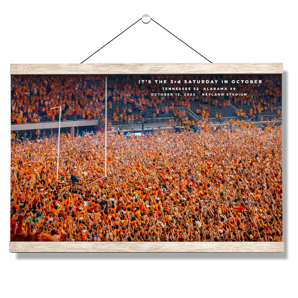 Tennessee Volunteers - It's the 3rd Saturday in October Storm the Field - College Wall Art #Canvas