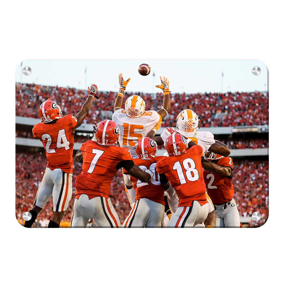 Tennessee Volunteers The Catch TN vs. GA Vol Wall Art