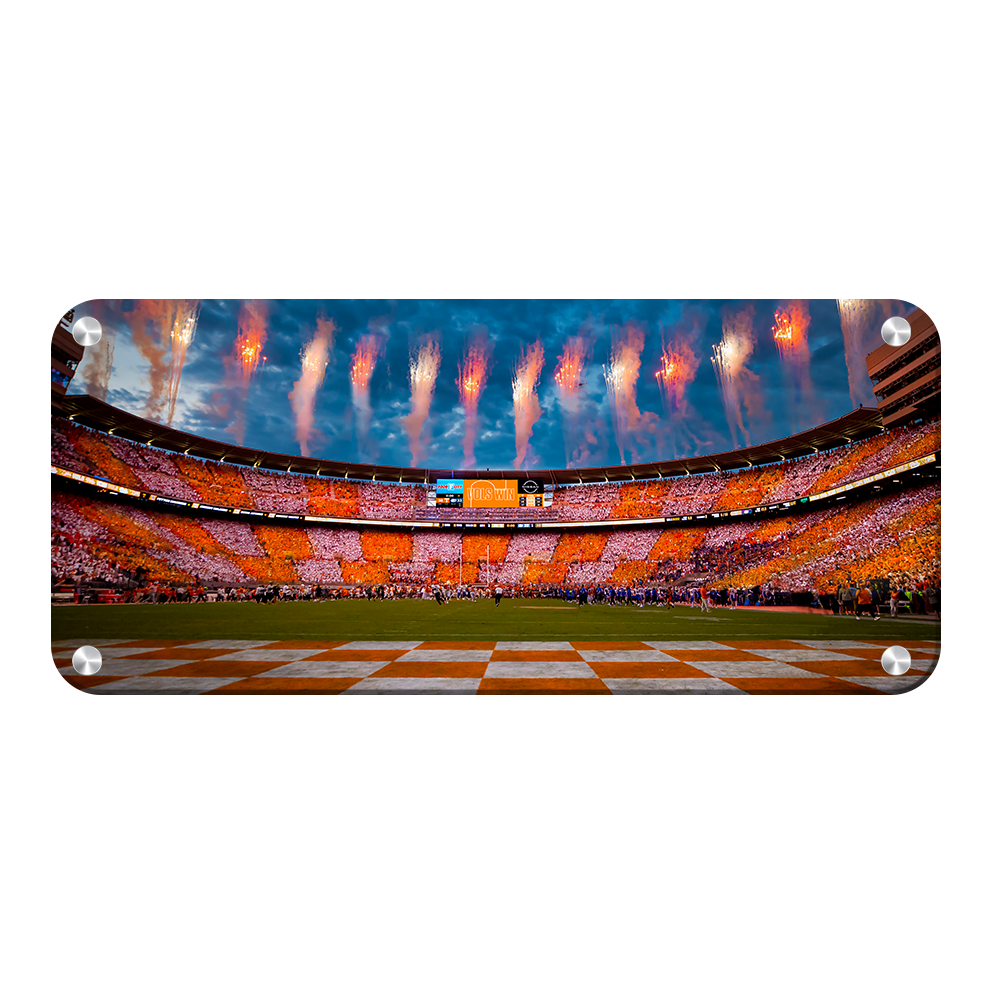 Tennessee Volunteers - Vols Win Checkerboard Neyland Panoramic - College Wall Art #Canvas