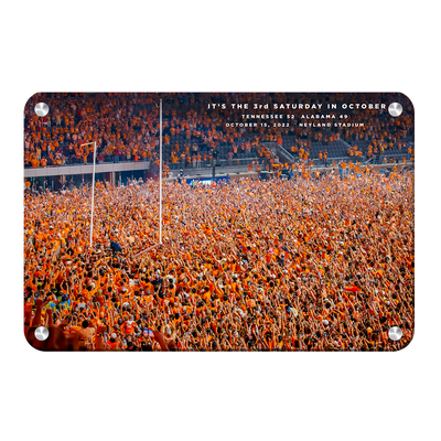 Tennessee Volunteers - It's the 3rd Saturday in October Storm the Field - College Wall Art #Metal