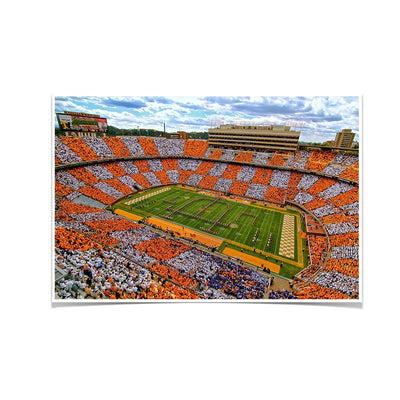 Tennessee Volunteers - Aerial Neyland Checkerboard - College Wall Art #Poster