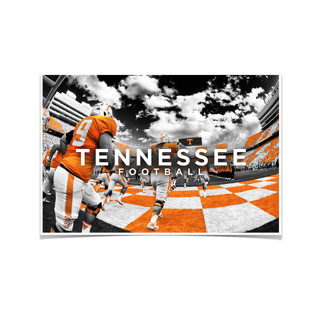 Tennessee Volunteers - Running Through the T Nike - College Wall Art #Canvas