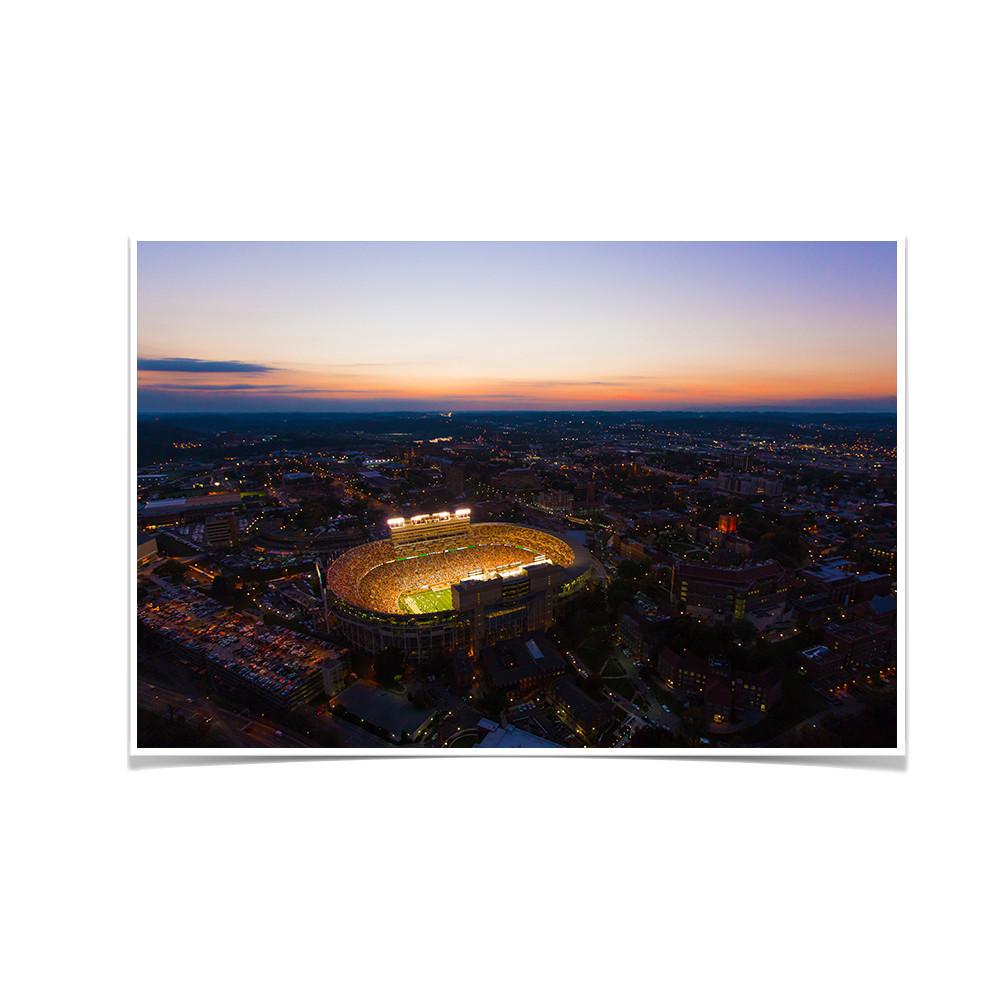 Tennessee Volunteers - Aerial Neyland Sunset - College Wall Art #Canvas