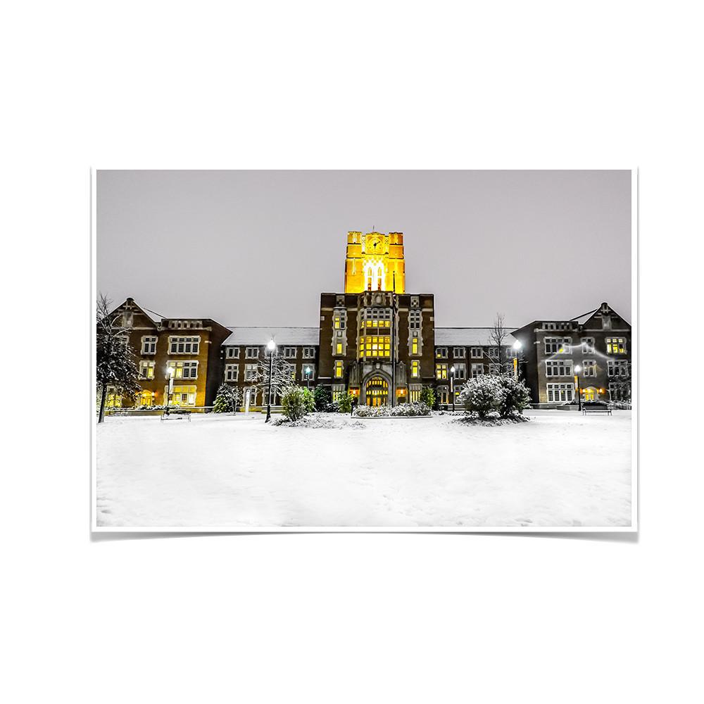 Tennessee Volunteers - Ayres Hall Winter Day - College Wall Art #Canvas