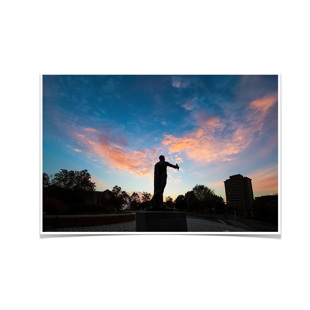 Tennessee Volunteers - Torchbearer Sunset - College Wall Art #Canvas