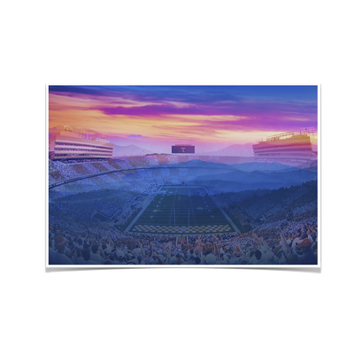 Tennessee Volunteers - Tennessee Mountain Sunset - College Wall Art #Poster