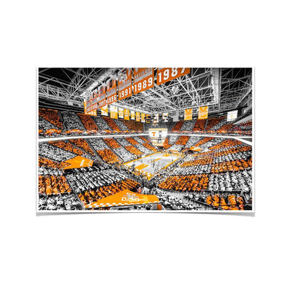 Tennessee Volunteers - Checkerboard Thompson-Boling DuoTone - College Wall Art #Poster
