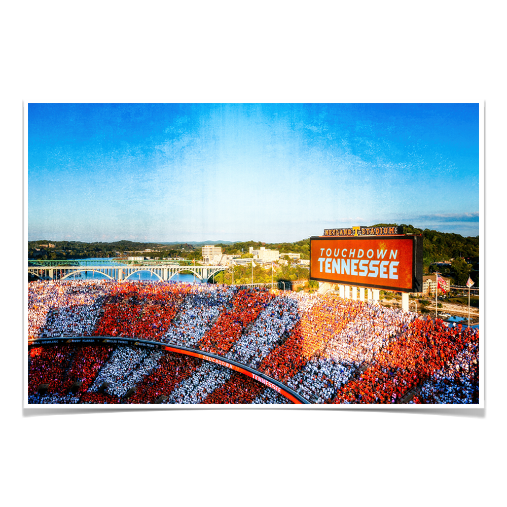 Tennessee Volunteers - Touchdown Tennessee Retro - College Wall  Art #Canvas