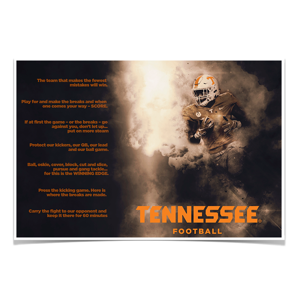 Tennessee Volunteers - Tennessee Football Game Maxims - College Wall Art #Canvas