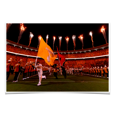Tennessee Volunteers - Running through the T Light Up Checkerboard Neyland - College Wall Art #Poster