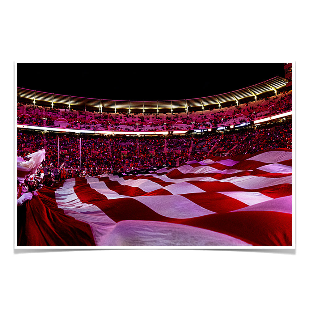 Tennessee Volunteers - Stars and Stripes - College Wall Art #Canvas