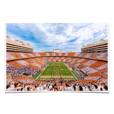 Tennessee Volunteers - It's Football Time in Tennessee Checkerboard Neyland - College Wall Art #Poster