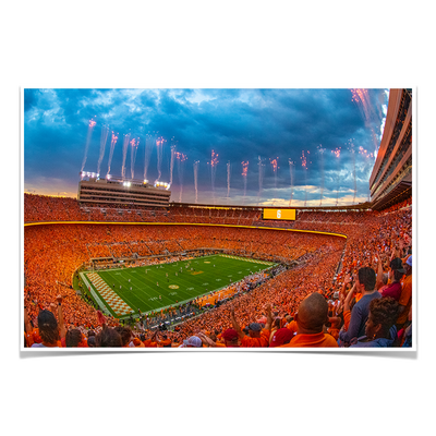 Tennessee Volunteers -Give Him 6 Sunset - College Wall Art #Poster