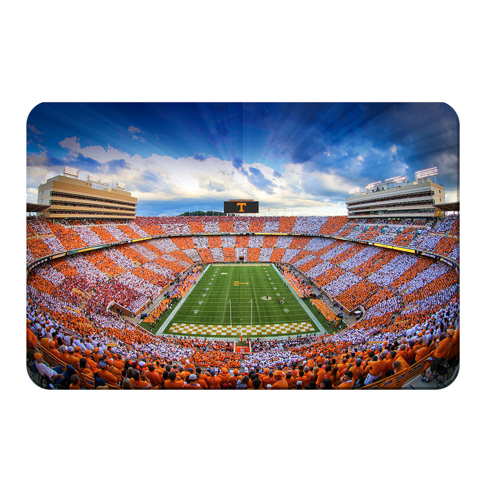 Tennessee Volunteers - Sunset over Checkerboard Neyland - College Wall Art #Canvas