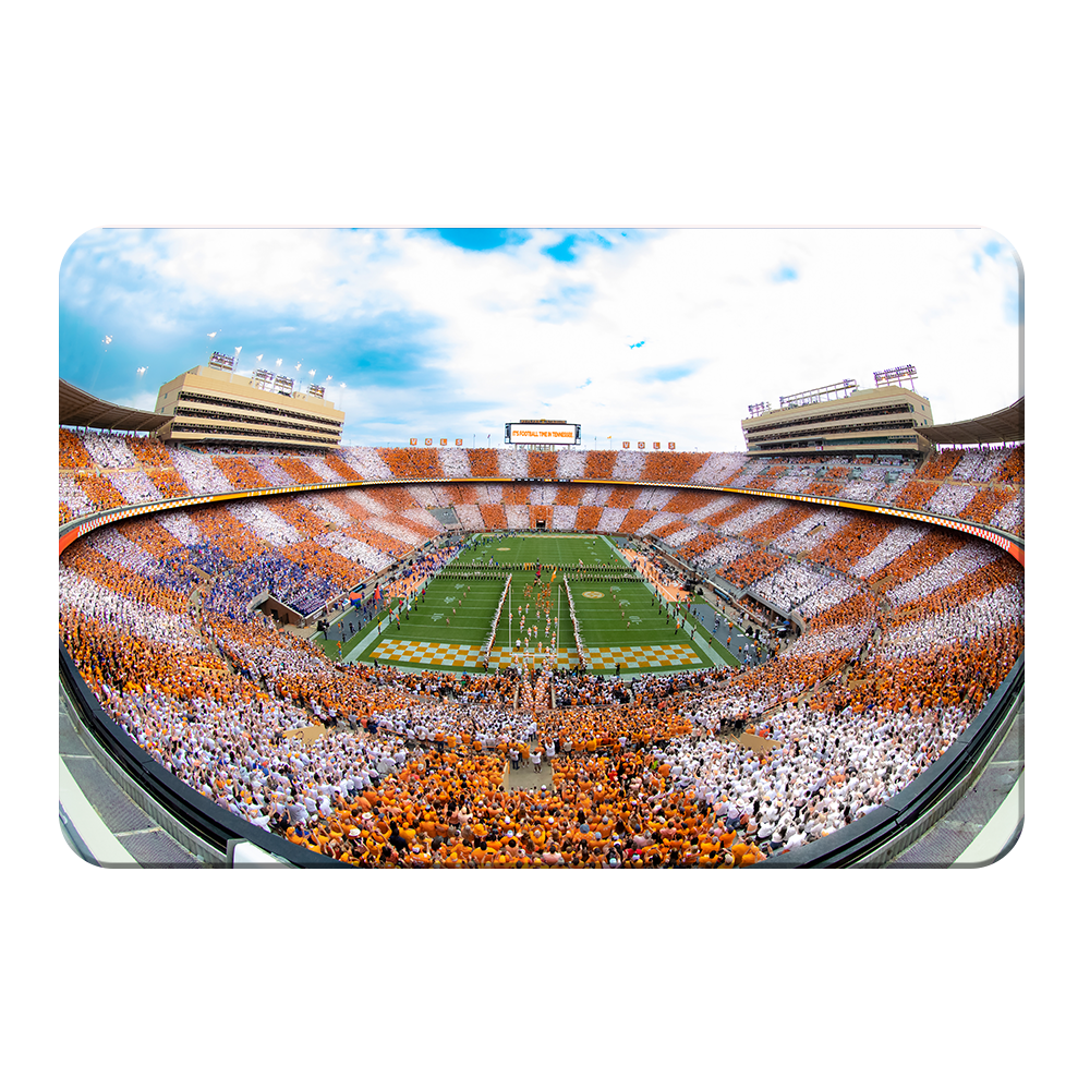 Tennessee Volunteers - It's Football Time in Tennessee Checkerboard Neyland Fisheye - College Wall Art #Canvas