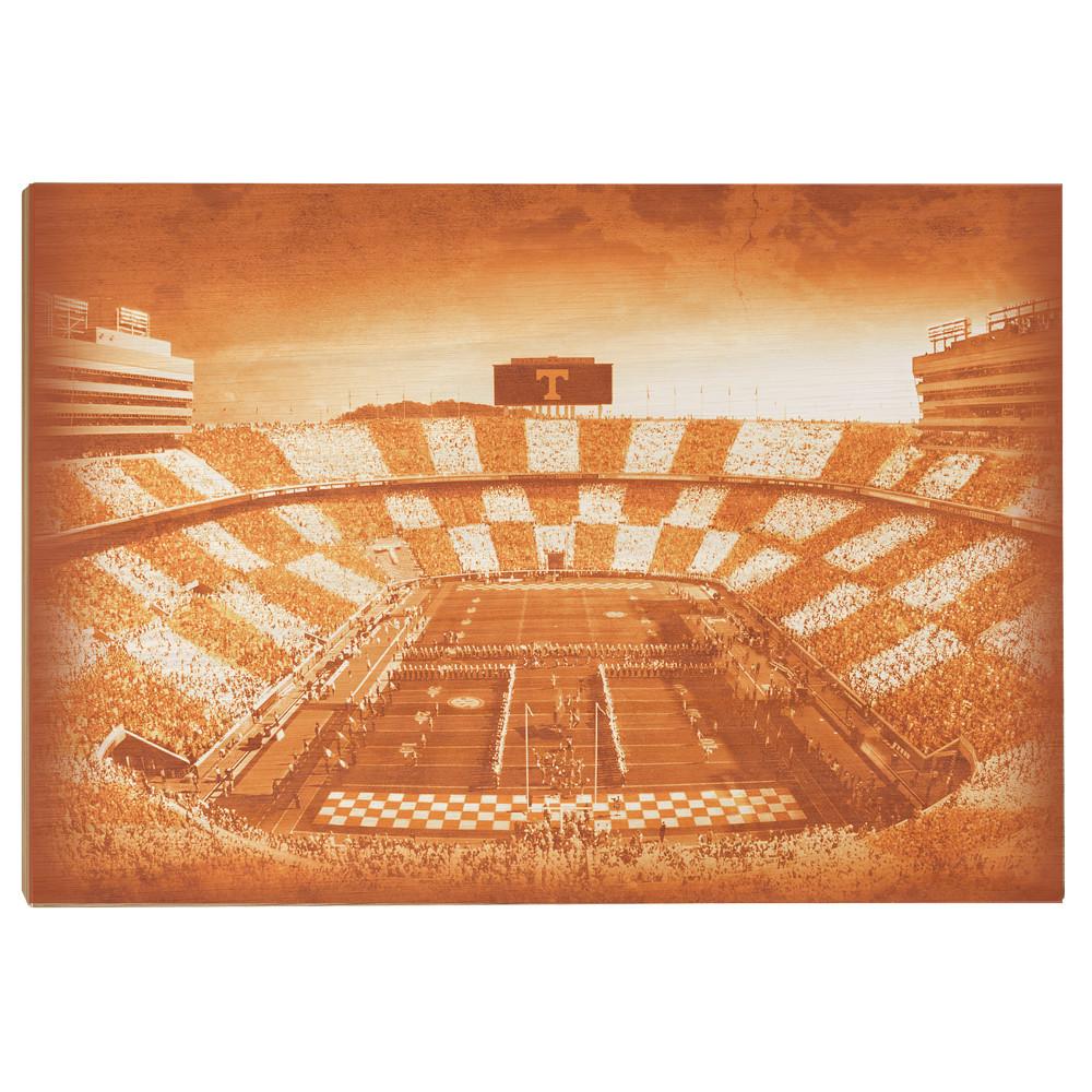 Tennessee Volunteers - Antique Neyland Checkerboard - College Wall Art #Canvas