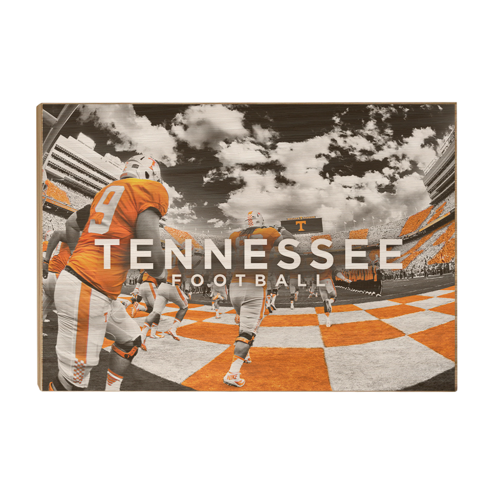 Tennessee Volunteers - Running Through the T Nike - College Wall Art #Canvas