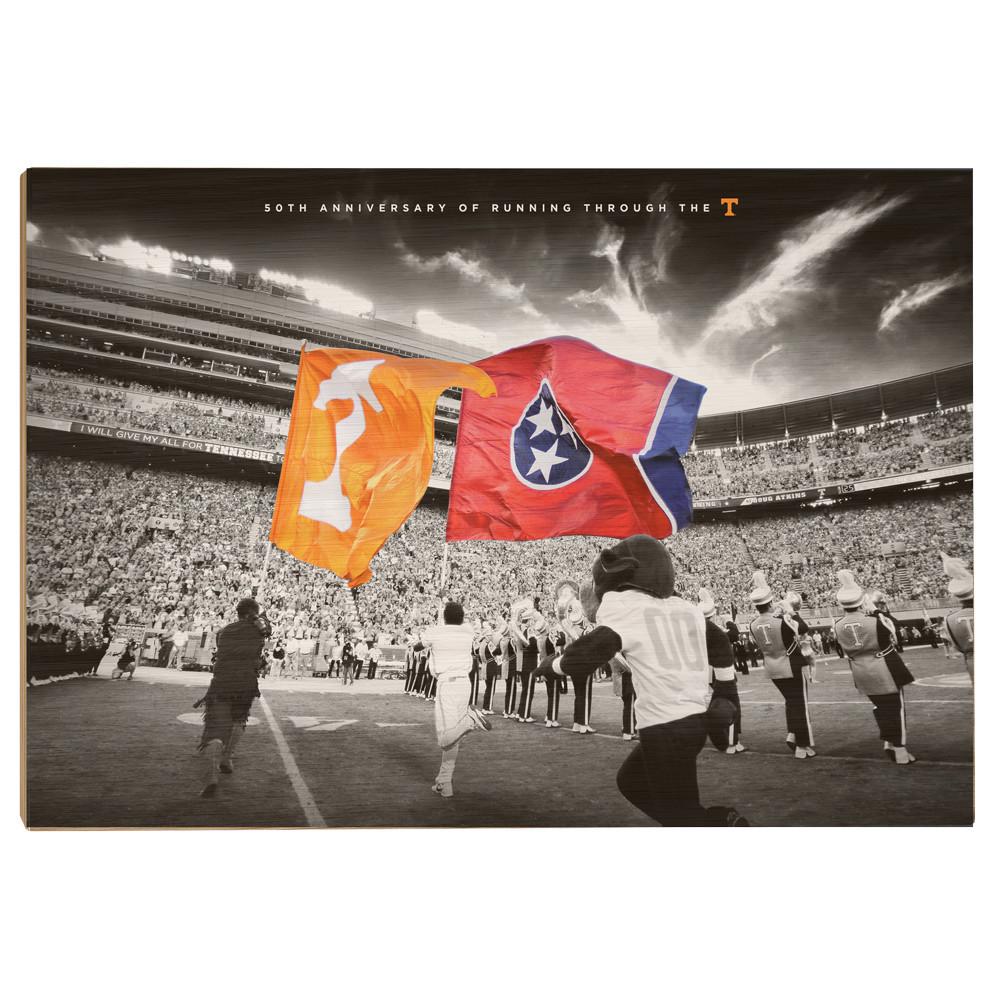 Tennessee Volunteers - 50 Years Running Through the T - College Wall Art #Canvas