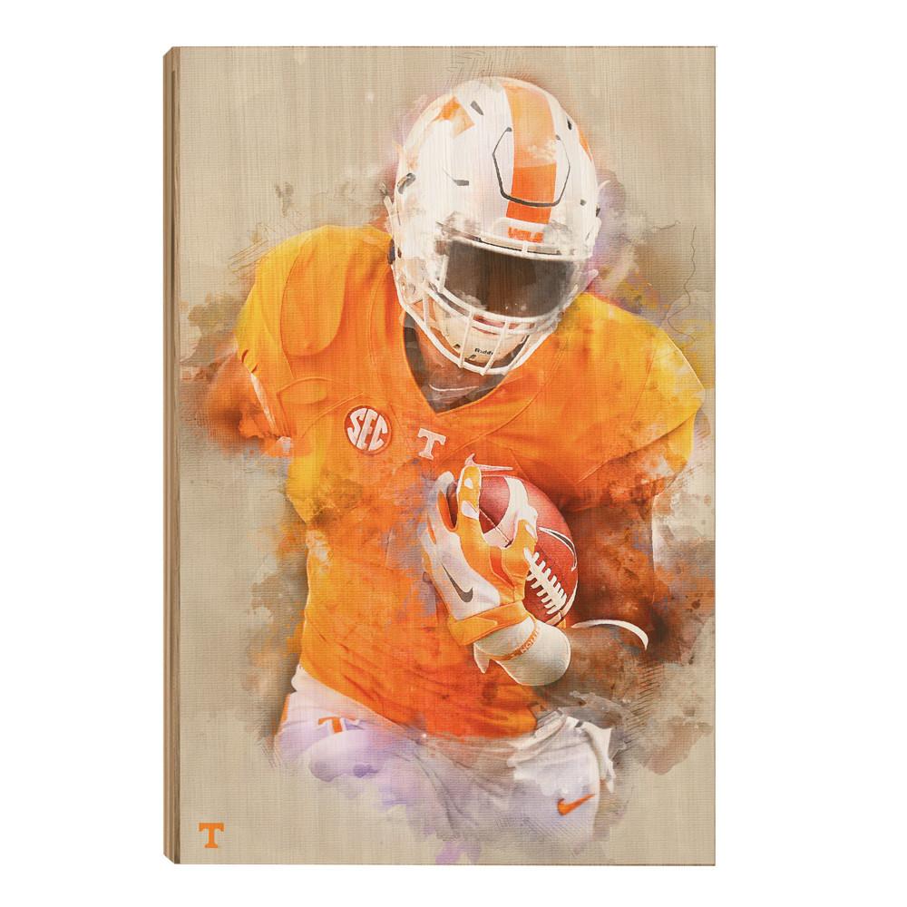 Tennessee Volunteers - Run Watercolor - College Wall Art #Canvas