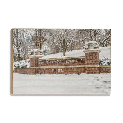 Tennessee Volunteers - Snowy Hill - College Wall Art #Wood