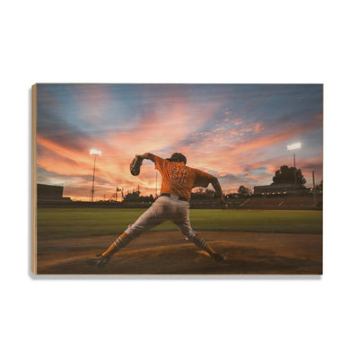 Tennessee Volunteers - Sunset Pitch - College Wall Art #Wood