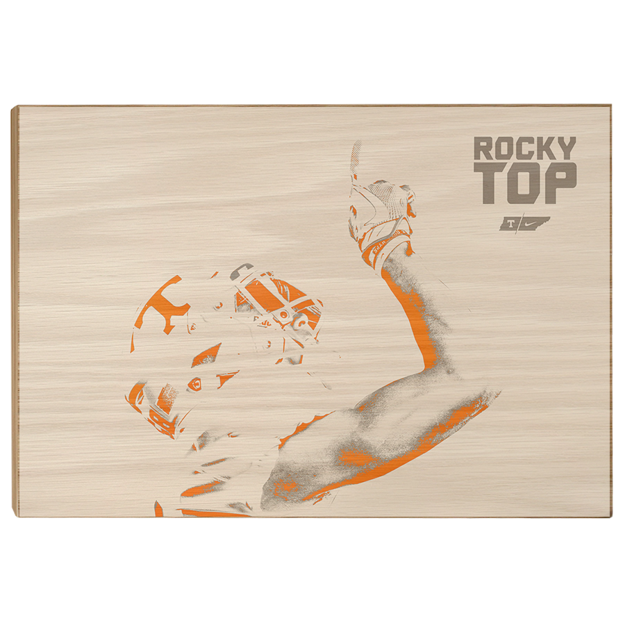 Tennessee Volunteers - One Rocky Top White - College Wall Art #Canvas