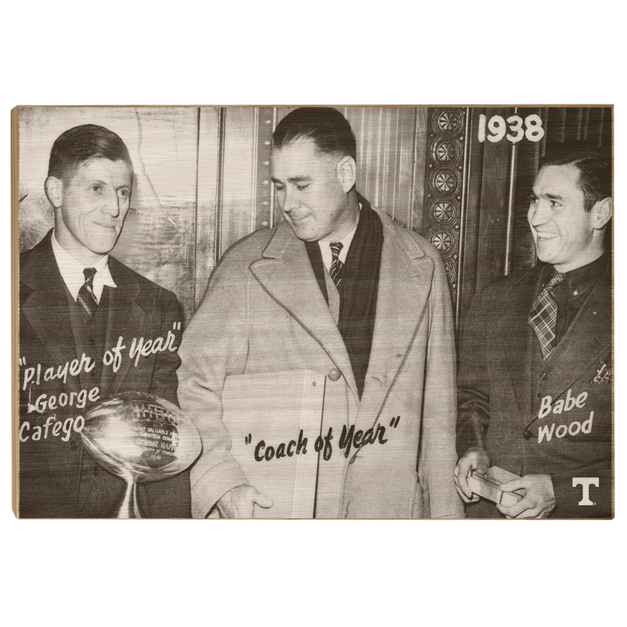 Tennessee Volunteers - Vintage Coach of the Year 1938 - College Wall Art #Canvas