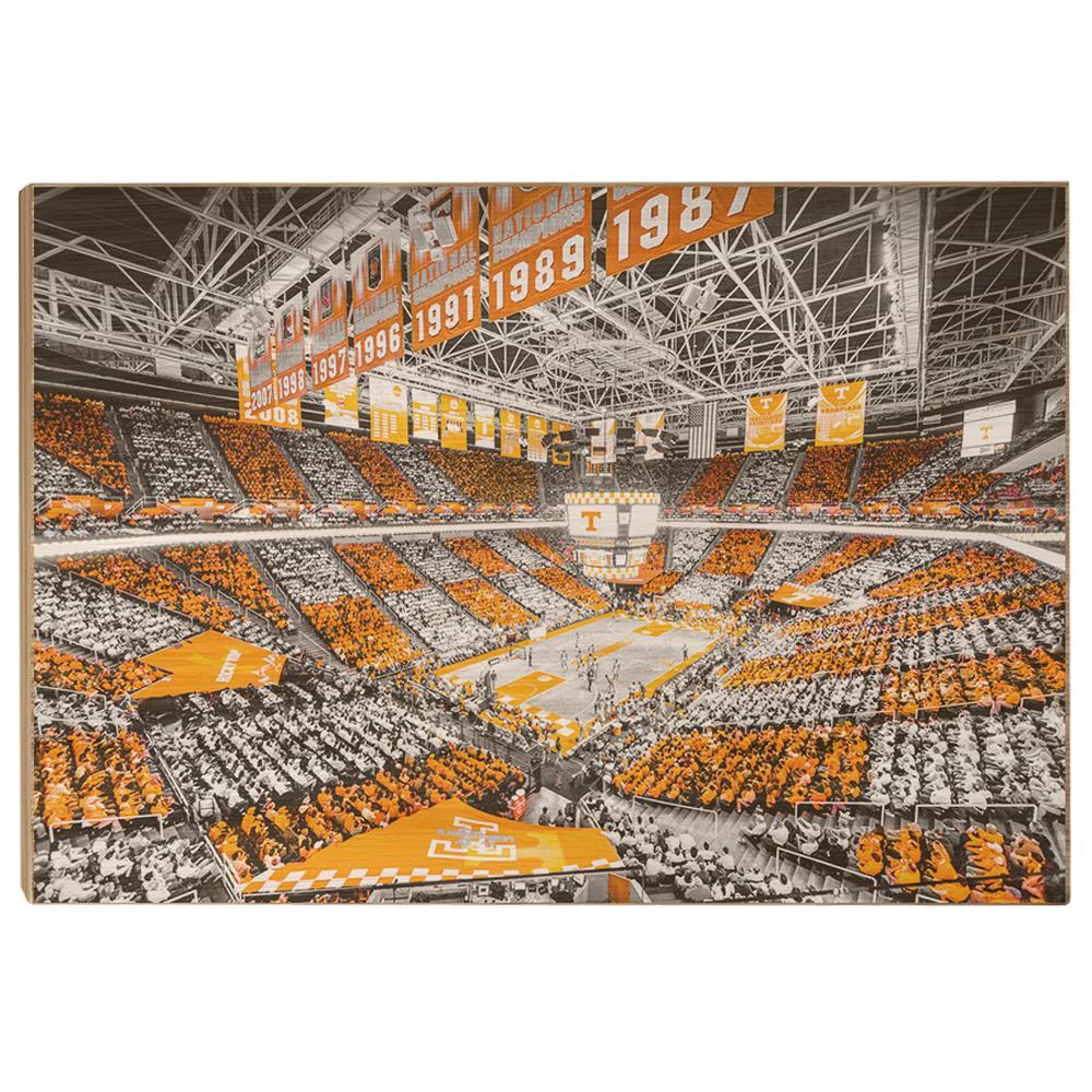 Tennessee Volunteers - Checkerboard Thompson-Boling DuoTone - College Wall Art #Canvas