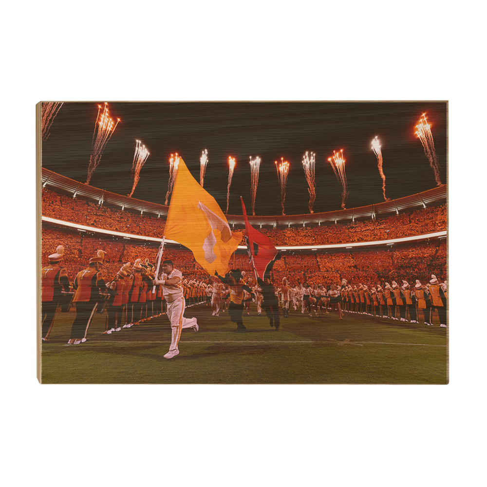 Tennessee Volunteers - Running through the T Light Up Checkerboard Neyland - College Wall Art #Canvas