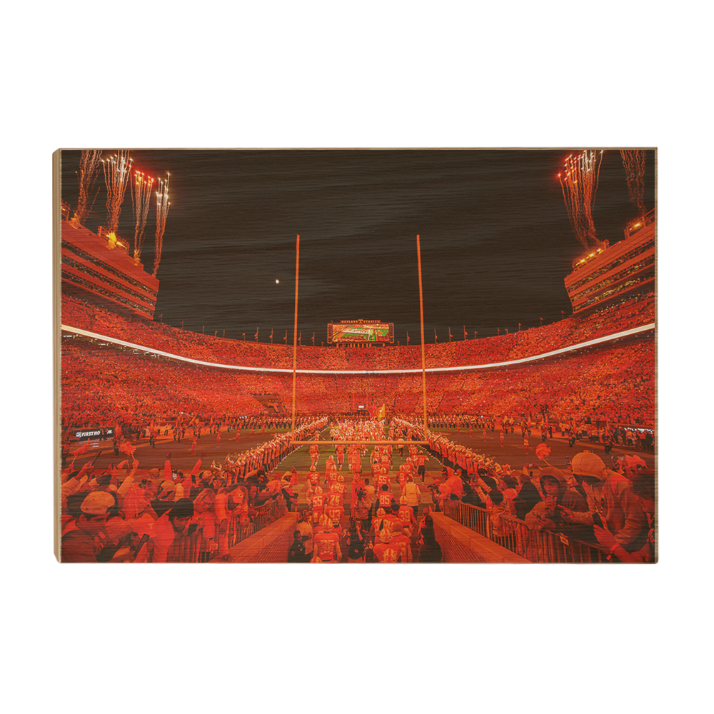 Tennessee Volunteers - Tennessee Through the T under the LED - College Wall Art  #Canvas