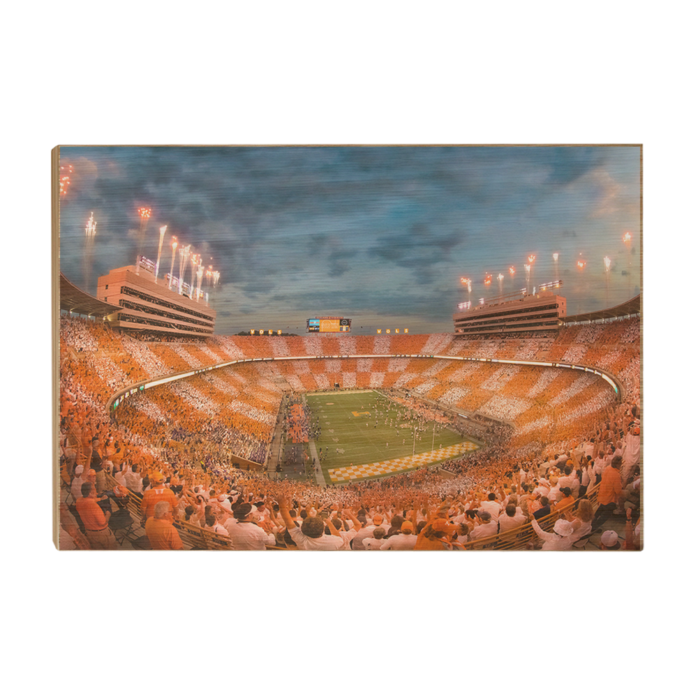 Tennessee Volunteers - Vols Beat the Gators Checkerboard - College Wall Art #Canvas