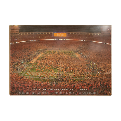 Tennessee Volunteers - It's the Third Saturday in October - College Wall Art - #Wood