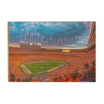 Tennessee Volunteers -Give Him 6 Sunset - College Wall Art #Wood