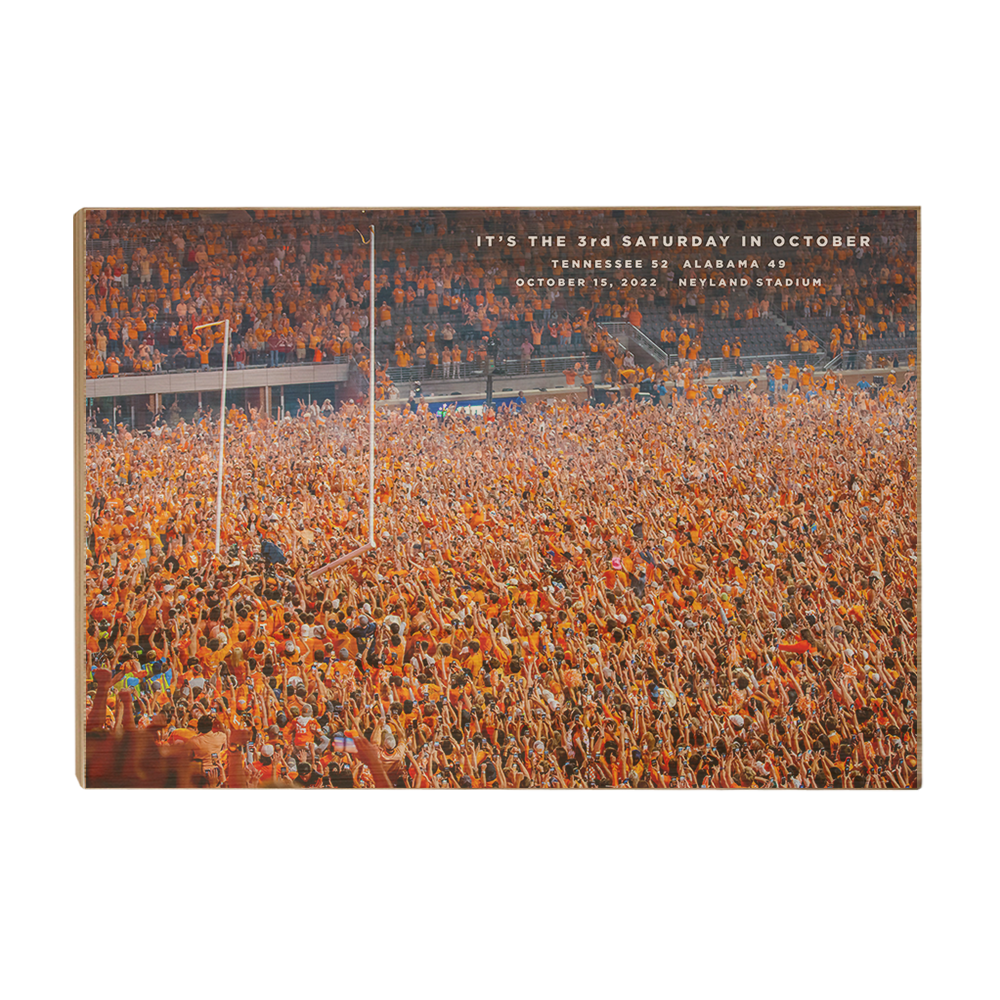 Tennessee Volunteers - It's the 3rd Saturday in October Storm the Field - College Wall Art #Canvas