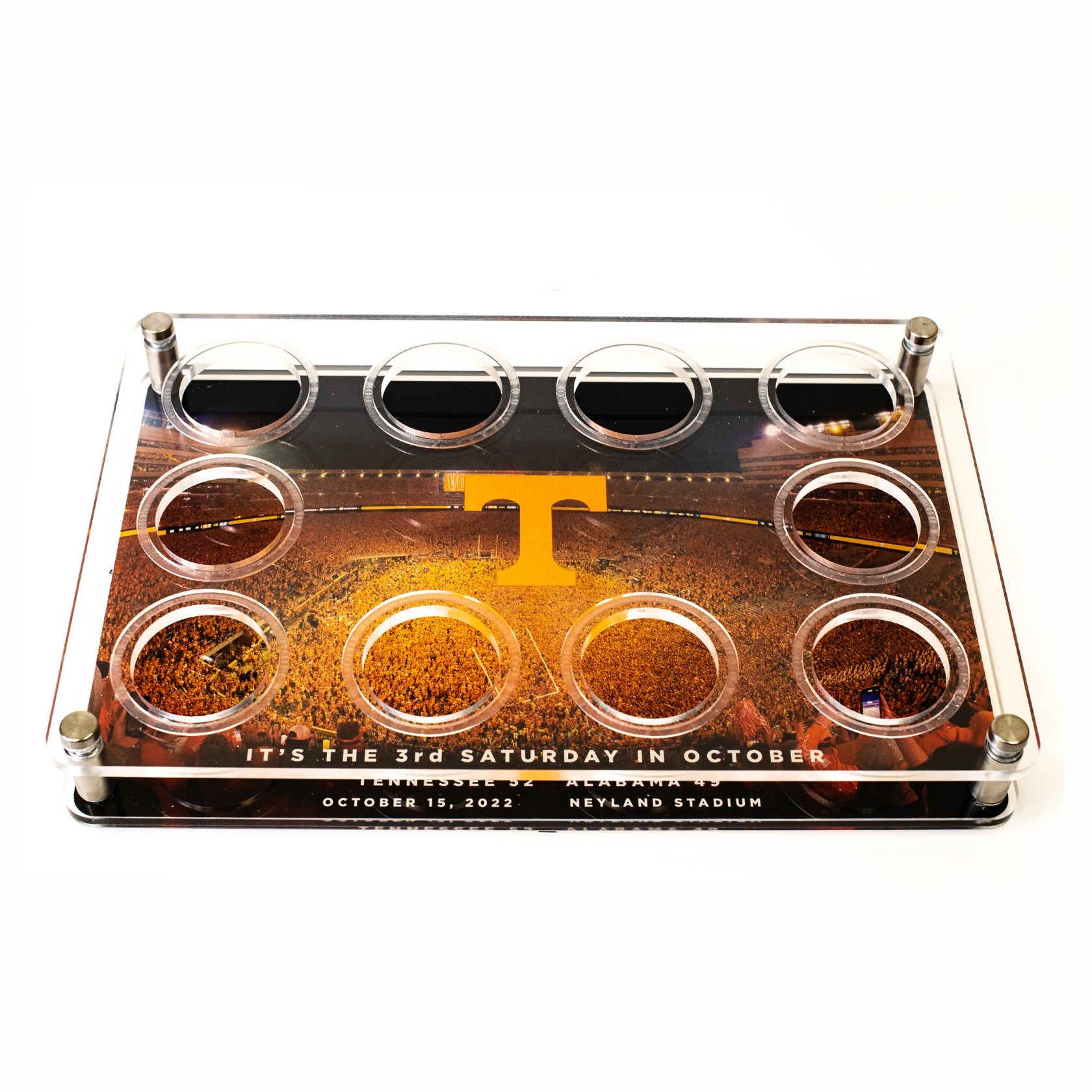 Tennessee Volunteers - Tennessee Storms the Field 2022 Acrylic Shot Glass Tray