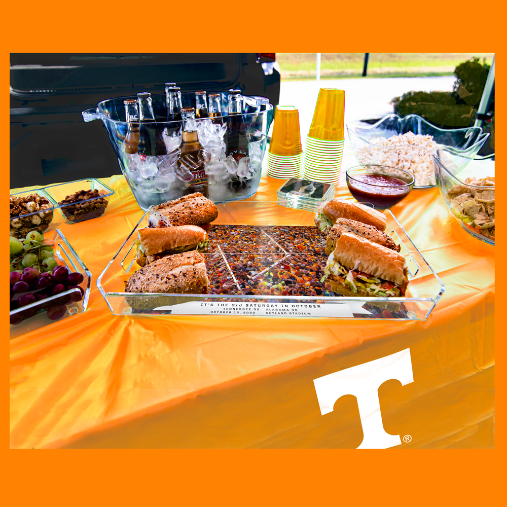 Tennessee Volunteers - The Goal Post is Down on the 3rd Saturday in October 2022 Decorative Serving Tray